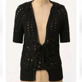 Anthropologie Sweaters | Anthro Knitted & Knotted Corset-Tied Cardigan Sweater | Color: Black | Size: S