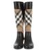 Burberry Shoes | Burberry Nova Check Pattern Rubber Rain Boots | Color: Black/Tan | Size: 5