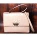 Kate Spade Bags | Kate Spade Ivory Croco Genuine Leather Flap Briefcase Shoulder Bag Handbag Purse | Color: Cream | Size: Os
