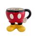 Disney Dining | Disney Parks Mickey Mouse Red Shorts Legs Yellow Shoes Ceramic Coffee Mug | Color: Black/Red | Size: Os