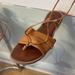 Free People Shoes | Free People Ankle Wrap Sandal | Color: Brown/Orange | Size: 9