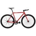 FabricBike - Original Pro Collection, Hi-Ten Stahl, Fahrrad Fixed Gear, Single Speed, Urban Commuter, 8 Farben und 3 Größen, 10,45 kg (Talla M). (Pro Red & Matte Black, S-49cm)