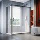 ELEGANT 1200 x 800 mm Sliding Shower Door 6mm Glass Shower Enclosure Reversible Cubicle Door with Tray and Waste + Side Panel