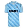 Tottenham Hotspur 1986 Away Retro Football Shirt Sky XX-Large Polyester