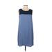 Cynthia Rowley TJX Casual Dress - Shift: Blue Color Block Dresses - Women's Size Medium
