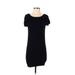 White House Black Market Casual Dress - Shift: Black Solid Dresses - Women's Size X-Small