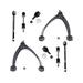 2007-2013 Cadillac Escalade EXT Front Control Arm Ball Joint Tie Rod and Sway Bar Link Kit - Detroit Axle