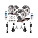 2008-2014 Cadillac Escalade Front and Rear Brake Pad Rotor Ball Joint Sway Bar End Link Kit - Detroit Axle