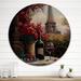 Astoria Grand Savouring Red Wine by the Paris Eiffel Tower II - French Landscape Wood Wall Art Wood in Brown/Red | 29 H x 29 W x 1 D in | Wayfair
