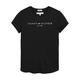 Tommy Hilfiger Girls Essential Short Sleeve T-Shirt - Black, Black, Size Age: 12 Years, Women