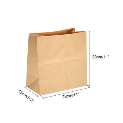 Paper Bags Brown Paper Grocery Bag 6lb 11x5.9x11 inch 70g, Pack of 50