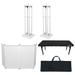 DJ Package w/Facade Booth+Bag+Scrim+2) Totem Stands+Foldable Adjustable DJ Table