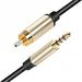 EDFRWWS 3.5MM Jack HiFi Digital Coaxial Aux Audio Cable for Amplifiers TV Box (3 meter)