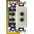 IEC WDH562000 White Decora Insert with Two 3.5mm Stereo Jacks