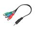 3.5mm AUX To RCA Component Green Blue Red YPbPr RCA Adapter Cable