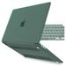 IBENZER 2022 2021 MacBook Air 13 inch Case M1 A2337 A2179 A1932 Plastic Hard Shell Case with Keyboard Cover for Apple Mac Air 13 with Touch ID (2018-2022) Midnight Green W-AT13-MTGN+1