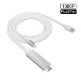 HDMI Cable for iPhone iPad Compatible with iPhone to HDMI Adapter Digital AV Connector 1080P HDMI Cord for iPhone 11/11pro max/XR/XS/X/8/7/6 iPad Pro Air Mini iPod to TV/Projector/Monitor(6.6FT)