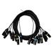 ProX 8FT 8-Channel XLR3F to XLR3M Balanced Snake Cable [XC-8XLR10]