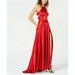 Blondie Nites Juniors Tie-Back Evening Gown Red Size 0