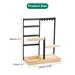 Jewelry Stand Holder, 4 Tier Metal Necklace Display Organizer Tower - Black