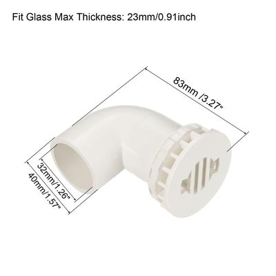 32mm PVC Elbow Water Tank Pipe Connector with Drainage Grid White