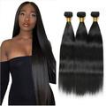 MDL Human Hair Bundles Straight Human Hair Bundles Brazilian Bundles Straight Natural 20 22 24 Inch 3 Bundles Virgin Remy 10A Unprocessed Bundle Human Hair Double Weft Natural Color