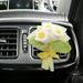 New Years Decorations Car Woven Simulation Bouquet Atmosphere Outlet Clip Mini Woven Sunflower Used For Home Decoration And Car Decoration