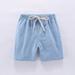 Herrnalise Toddler Sport Shorts Baby Boys and Girls Pull on Cargo Yoga Shorts Baby Linen Pull-On Shorts Solid Shorts