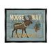 Stupell Moose Way Wildlife Trail Rustic Animals & Insects Painting Black Floater Framed Art Print Wall Art