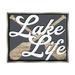 Stupell Lake Life Crossed Boating Oars Landscape Painting Gray Floater Framed Art Print Wall Art