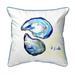 Betsy Drake Interiors ZP1425 22 x 22 in. Blue Oysters Extra Large Zippered Pillow