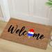 Realhomelove 4th July Coir Door Mats Outdoor Home Front Patriotic Welcome Mats Rugs Bedroom Corridor Entrance Patio Independence Day Decoration 15.7 x 23.6 Inches