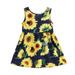 adviicd Baby Girls Dresses Summer Printed Princess Skirts for Toddler Girls Blue 110