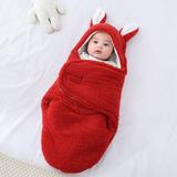 Baby Cuddling Quilt Baby Cashmere Sleeping Bag Thickening Anti-Shock Fall/Winter Newborn Baby Swaddle Quilt Supplies