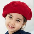 QIPOPIQ Clearance Children Girls Stretch Beret Hat Retro wool Pure Color Scarf Wrap Hat Cap