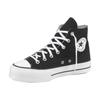 Sneaker CONVERSE "CHUCK TAYLOR ALL STAR PLATFORM CANVAS", Gr. 37, schwarz-weiß (schwarz, weiß), Textil, sportlich, Schuhe