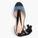 J. Crew Shoes | J. Crew Denim And Black Lace Up Ballet Flats | Color: Black/Blue | Size: 7