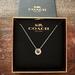 Coach Jewelry | Coach Open Circle Necklace & Matching Earrings Set New In Box Package | Color: Silver | Size: Os