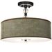 Interweave Patina Giclee 16"W Black Semi-Flush Ceiling Light