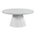 Picket House Furnishings Odette White Pedestal Coffee Table Faux Marble in Gray | 18 H x 36 W x 36 D in | Wayfair T.1157.CTC