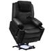 Latitude Run® Faux Leather Power Reclining Heated Massage Chair Faux Leather in Brown | 42.5 H x 33 W x 28.2 D in | Wayfair