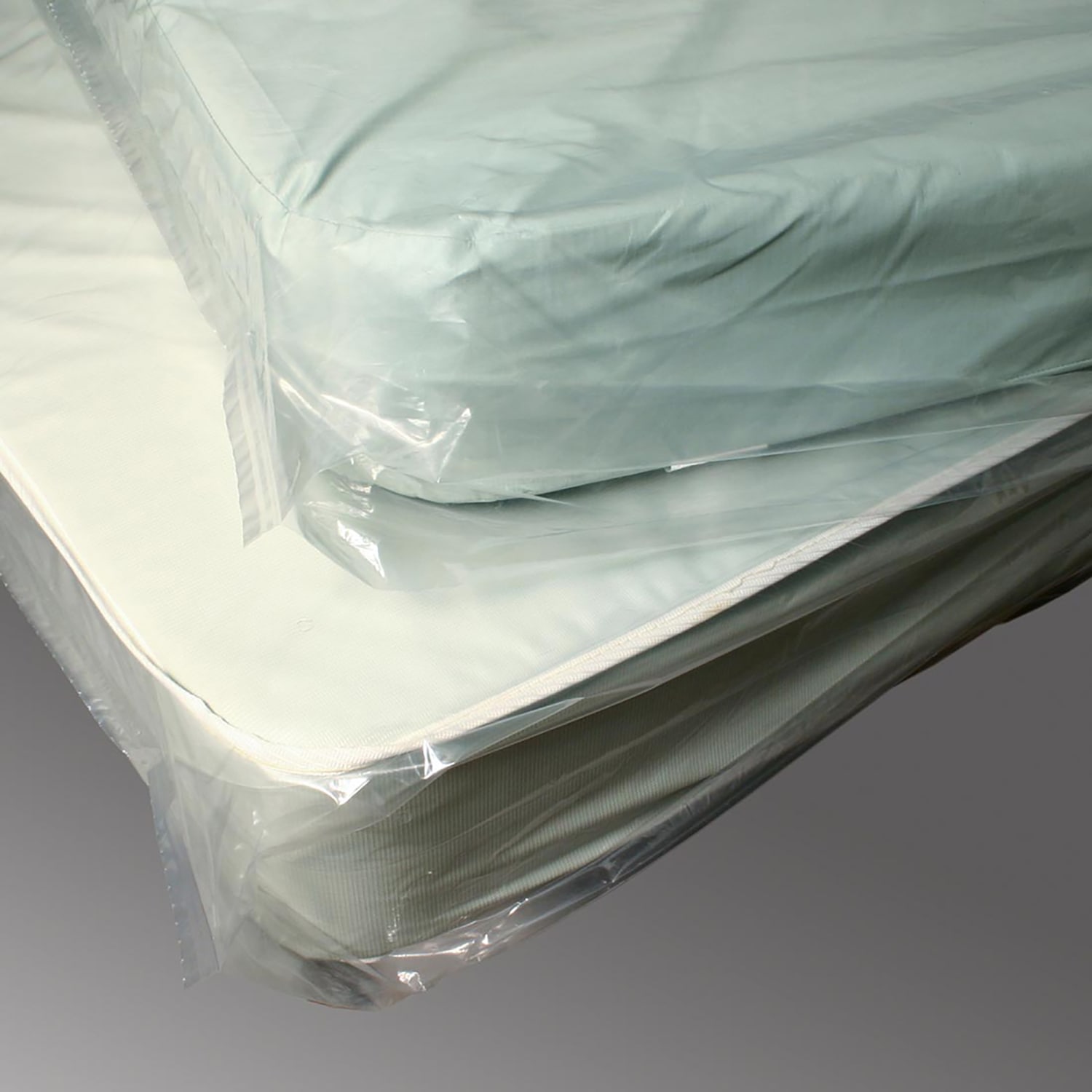 LK Packaging K68 Queen Sized Mattress Bag w/ Vent Holes - 90"L x 60"W x 8" SG, 1.5 mil LDPE, Clear