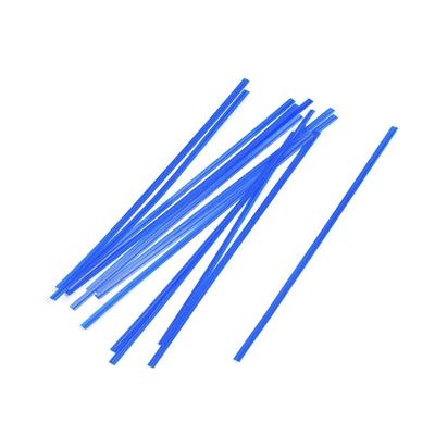 LK Packaging M4PLB 4" Blue Plastic Covered Bag Twist-Tie