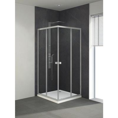 Marwell - Glasdusche Flexi 77-90 x 77-90 x 190 cm – Eckdusche mit Eckeinstieg - Duschkabine mit