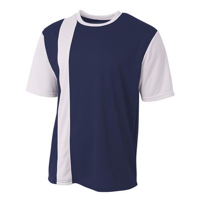 A4 NB3016 Athletic Youth Legend Soccer Jersey T-Shirt in Navy Blue/White size XL | Polyester A4NB3016