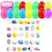 30 Pack Filled Easter Eggs with Mochi Squishy Toys Inside Easter Basket Stuffers Easter Toys Party Favors for Toddler Girls and Kids