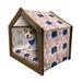 Navy and Blush Pet House Hand Painted Style Brushstrokes in Pastel Colors Abstract Pattern Outdoor & Indoor Portable Dog Kennel with Pillow and Cover 5 Sizes Multicolor by Ambesonne