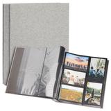 Large Photo Album for 1000 Photos, 4x6 Photo Albums with Pockets, Grey Linen Cover (14 x 13 x 3 In)