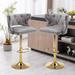 Modern Counter Height Bar Stools with Back And Footrest Counter Height Dining Chairs 2Pcs/Set for Kitchen Pub Island Bar