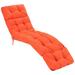 Gymax 73-inch Chaise Lounge Cushion Thickened Recliner Cushion w/ 4 String Ties Orange